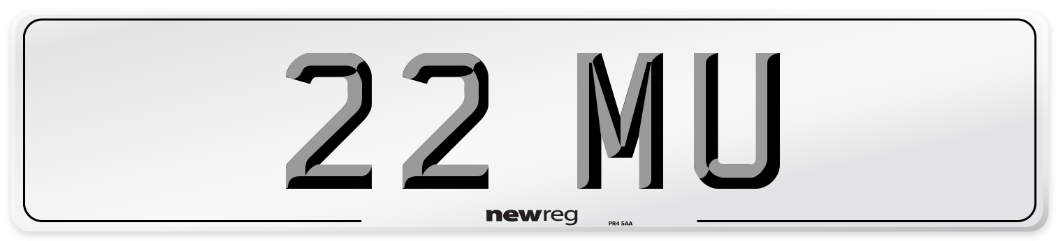 22 MU Number Plate from New Reg